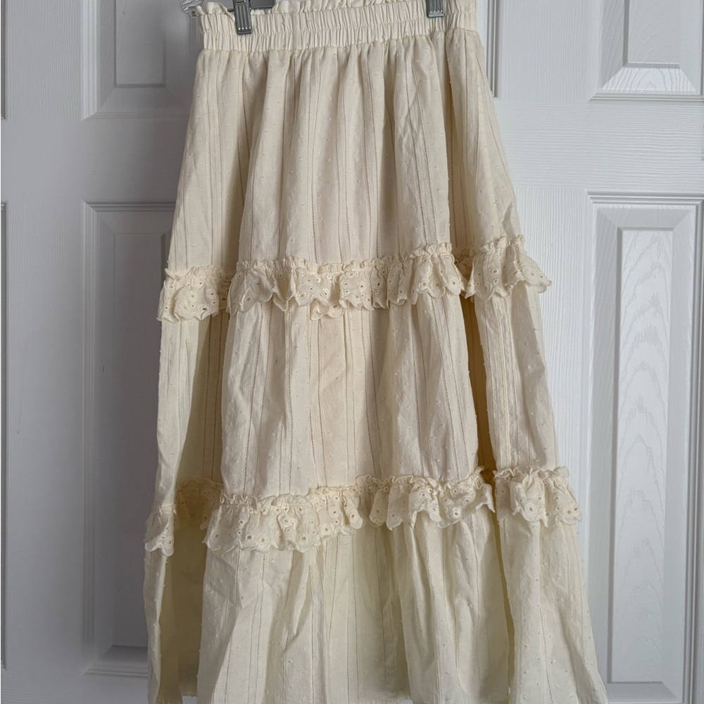 Cream Altar’d State Cottagecore Lace Skirt